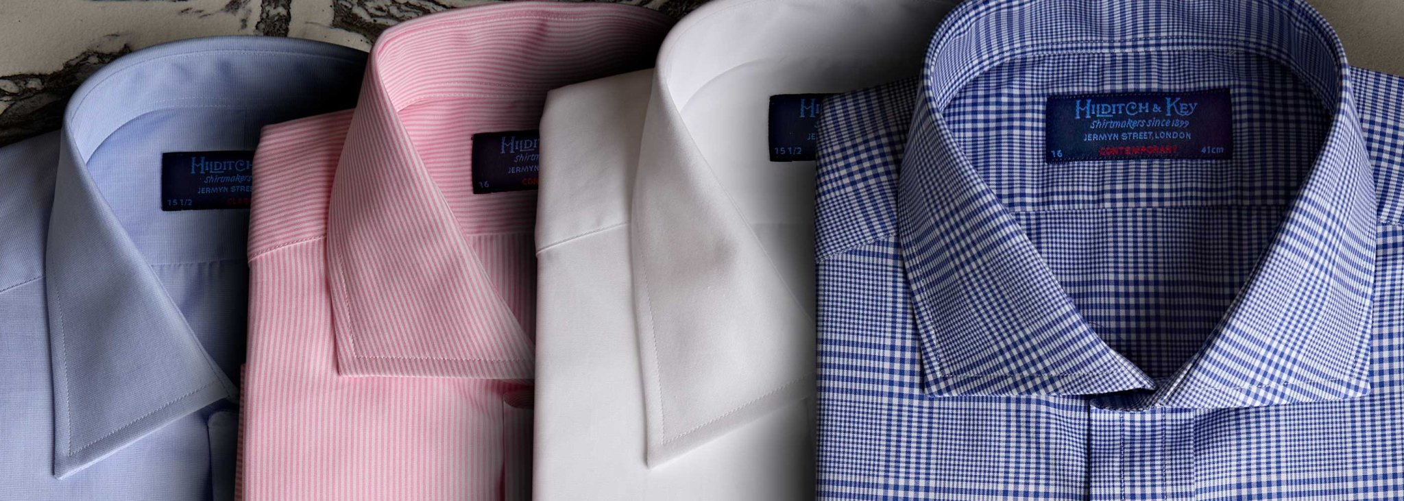 Classic Fit Plain Shirts - Hilditch & Key