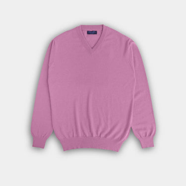 Lilac V-Neck Cashmere Sweater