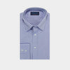 Contemporary Fit Plain Blue Oxford Cotton Shirt with Concealed Button Down Collar & Two Button Cuff