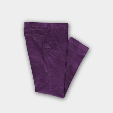 Purple Cotton Corduroy Trousers