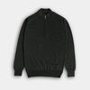 Black Zip Neck Cashmere Sweater