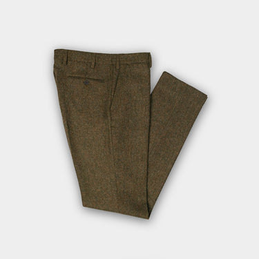 Mid Green Pure Wool Trousers