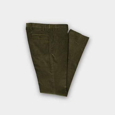 Dark Olive Cotton Corduroy Trousers