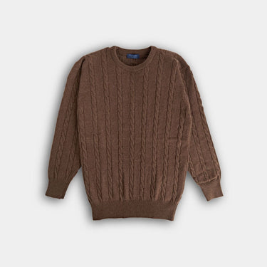 Coffee Crew Neck Cashmere Sweater