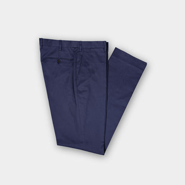 Plain Navy Cotton Trousers