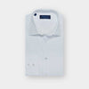 Contemporary Fit Plain White Cotton Poplin Shirt with Classic Collar & Two Button Cuff