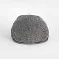 Black And White Plain Weave 100% Wool Made In England Flat Cap