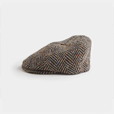 Black & Brown Donegal Tweed Wool Toni Cap