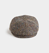 Black & Brown Donegal Tweed Wool Toni Cap