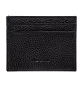 Black Calf Leather Single Sided Card Holder