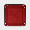 Black Leather & Red Suede Small Travel Tray