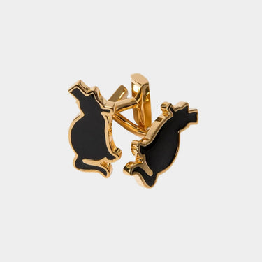 Black & Gold Enamel Binks Cufflinks