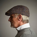 Blue & Brown Donegal Tweed Wool Toni Cap