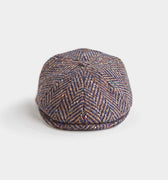 Blue & Brown Donegal Tweed Wool Toni Cap