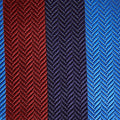 Blue, Burgundy & Navy Block Stripe Silk Tie