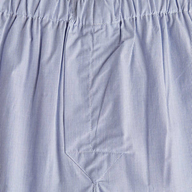 Blue Fine Bengal Stripe Cotton Poplin Boxer Shorts