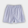 Blue Fine Bengal Stripe Cotton Poplin Boxer Shorts