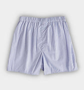 Blue Fine Bengal Stripe Cotton Poplin Boxer Shorts