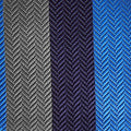 Blue, Grey & Navy Block Stripe Silk Tie