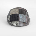 Blue Patchwork Wool Flat Cap