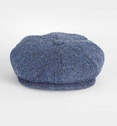 Blue Pick & Pick Donegal Tweed Wool Gatsby Cap