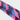 Blue, Pink & Navy Block Stripe Silk Tie