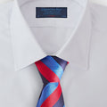 Blue, Red & Navy Block Stripe Silk Tie