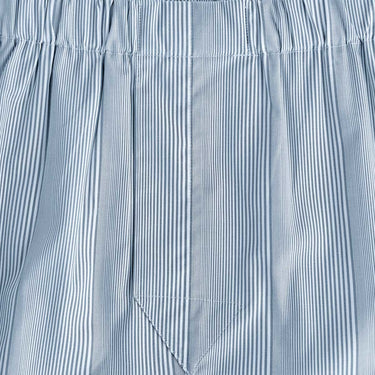 Blue Stripe Cotton Poplin Boxer Short