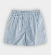 Blue Stripe Cotton Poplin Boxer Short