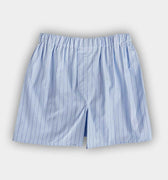 Blue Stripe Cotton Poplin Boxer Shorts