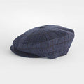 Blue With Wine POW Check Wool & Cashmere Gatsby Cap