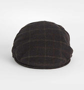 Brown Checked Loden Harlem Cap