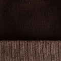 Brown & Dark Brown Reversible Cashmere Beanie