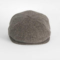 Brown & Grey Herringbone Wool Toni Cap