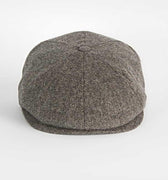 Brown & Grey Herringbone Wool Toni Cap