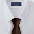 Brown Herringbone Silk Tie