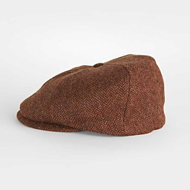 Brown Herringbone Wool Toni Cap