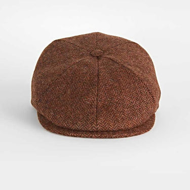 Brown Herringbone Wool Toni Cap