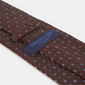 Brown Miniature Floral Motif Silk Tie