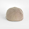 Brown Plain Micro Herringbone Cotton & Linen Mix Toni Cap