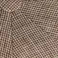 Brown Plain Micro Houndstooth Cotton & Linen Mix Gatsby Cap