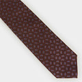 Brown Silk Tie With Small Bean Motif