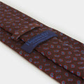 Brown Silk Tie With Small Bean Motif