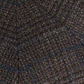 Brown With Blue POW Check Wool & Cashmere Gatsby Cap