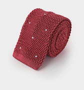 Bruciato & White Spot Knitted Silk Tie