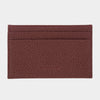 Burgundy Calf Leather Double Sided Card Holder