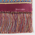 Burgundy Large Fancy Paisley Printed Silk Scarf