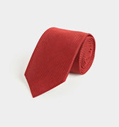 Burgundy Small Houndstooth Wool & Silk Blend Tie