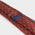 Burgundy Small Paisley Motif Printed Silk Tie