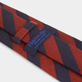 Burnt Orange Block Stripe Wool & Silk Blend Tie